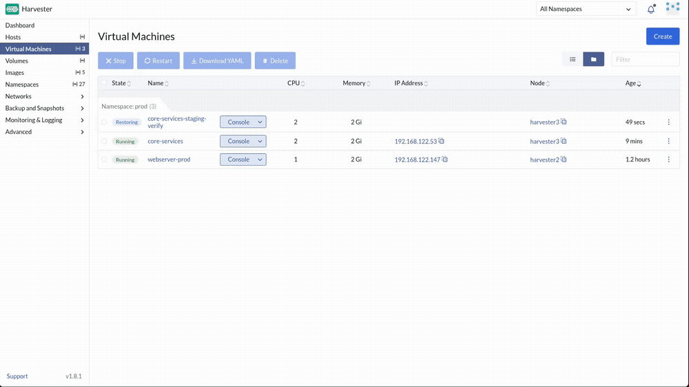 Connecting the off-cluster backup vault
