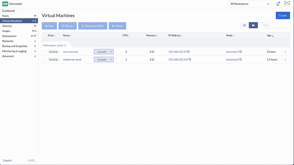 Restoring production from the snapshot